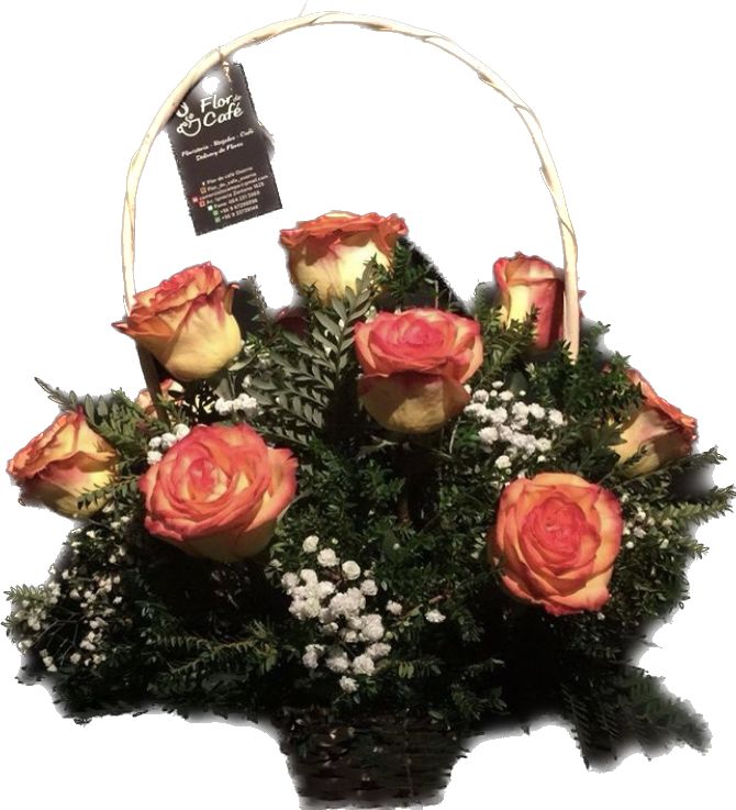 Canastilla 10 Rosas AAAA
