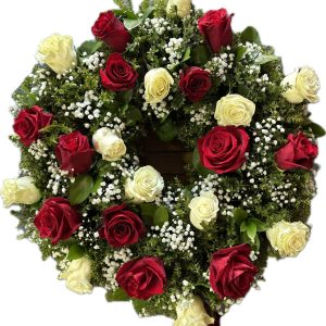 Corona condolencia 25 Rosas sin Texto CORONA25ROSAS